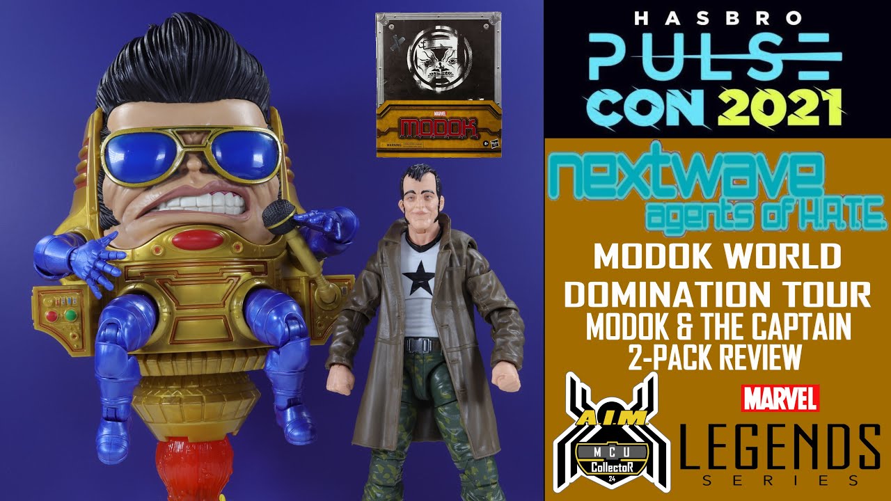 Marvel Legends MODOK World Domination Tour & The Captain Nextwave Hasbro PulseCon Exclusive Review