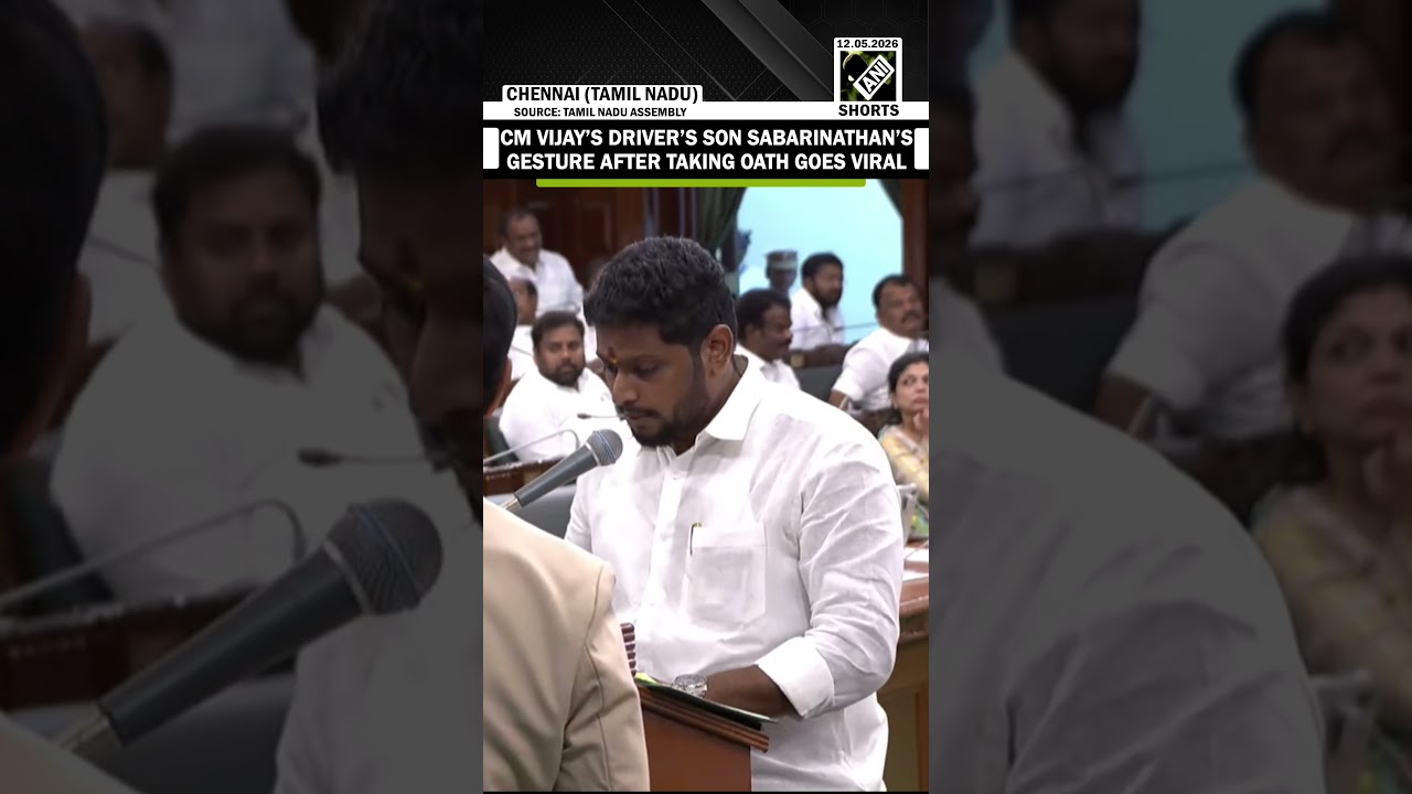 CM Vijay&rsquo;s driver&rsquo;s son Sabarinathan&rsquo;s gesture after taking oath as MLA in assembly goes viral