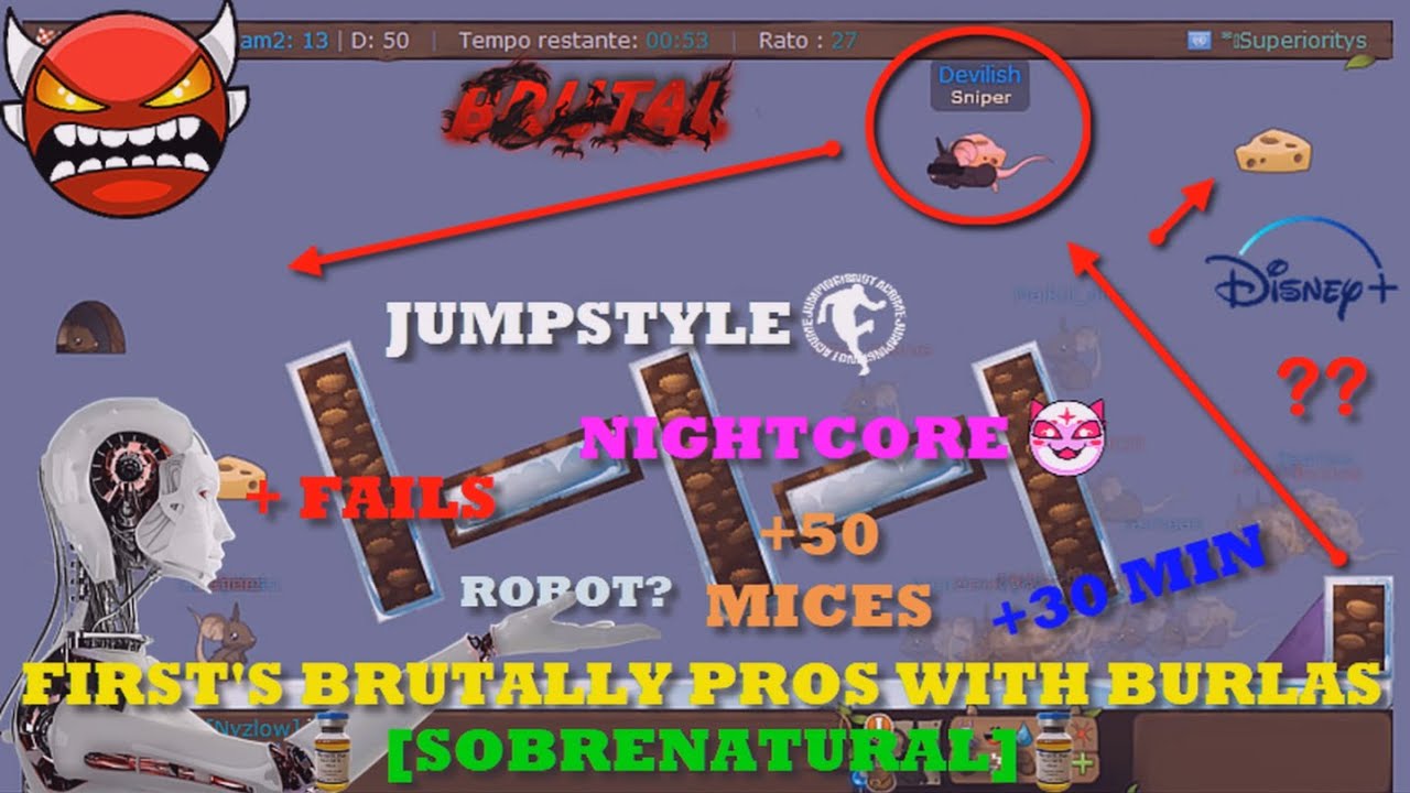 Transformice - FIRST'S BRUTALLY PROS WITH BURLAS [SOBRENATURAL] #26 | 2025.