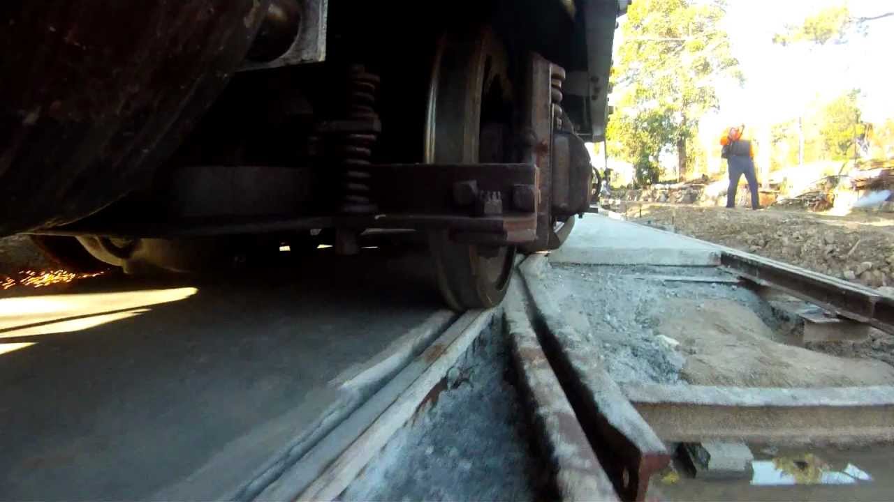 42s is the first tram on new track at Railway Square, Sydney Tramway Museum