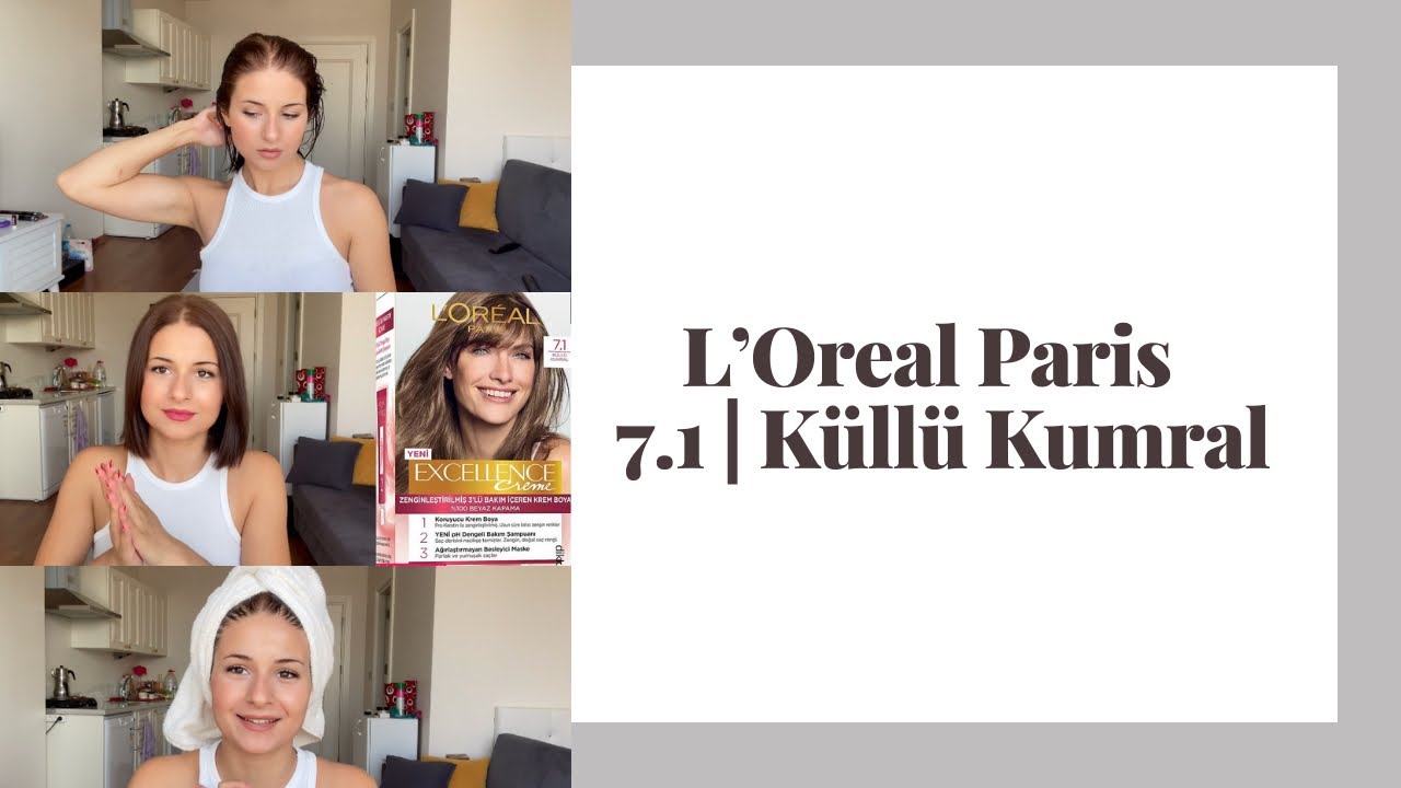 EVDE SAÇ BOYAMA | L’OREAL PARIS 7.1 KÜLLÜ KUMRAL