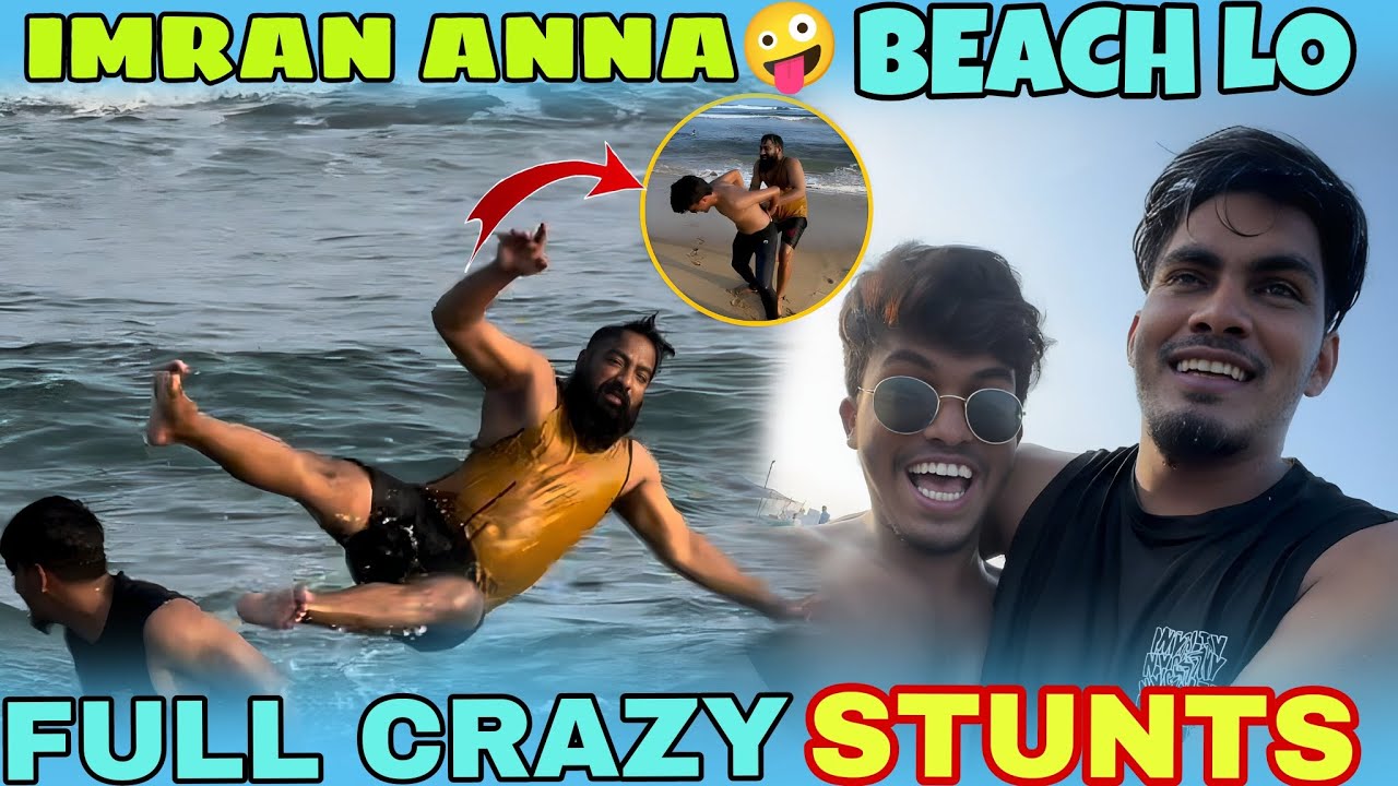 Imran Anna Beach Lo Full Crazy Stunts 😂| Full Crazy | ​⁠​⁠@pareshanboys ​​⁠@benhurrider46