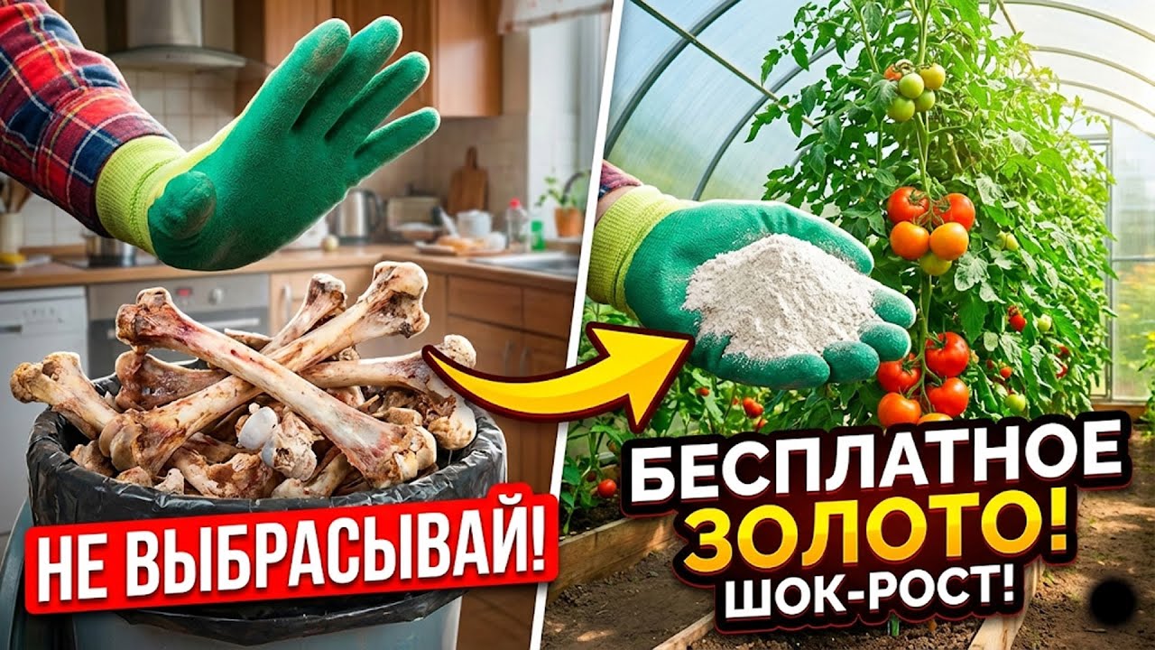 РАССАДА ПОПРЕТ КАК БЕШЕНАЯ! Секретное удобрение из костей. Бесплатный фосфор!