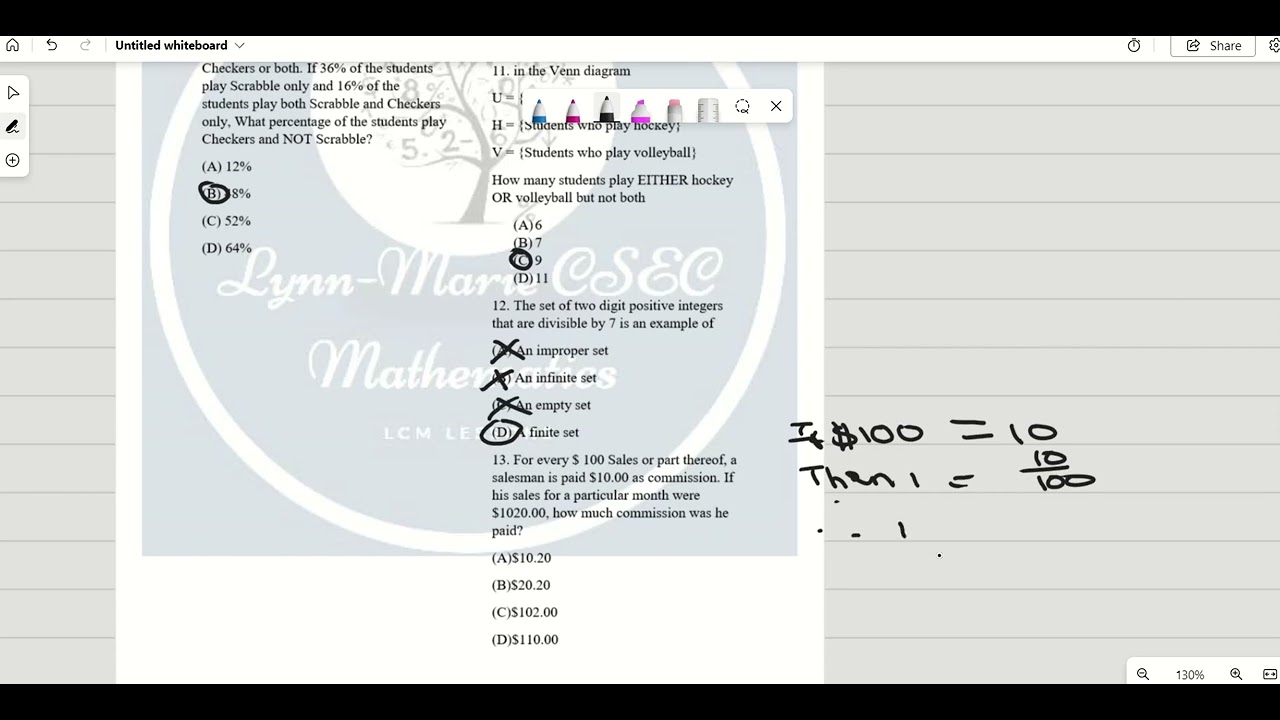 CSEC Mathematics PAPER 1 Jan 2023 solutions