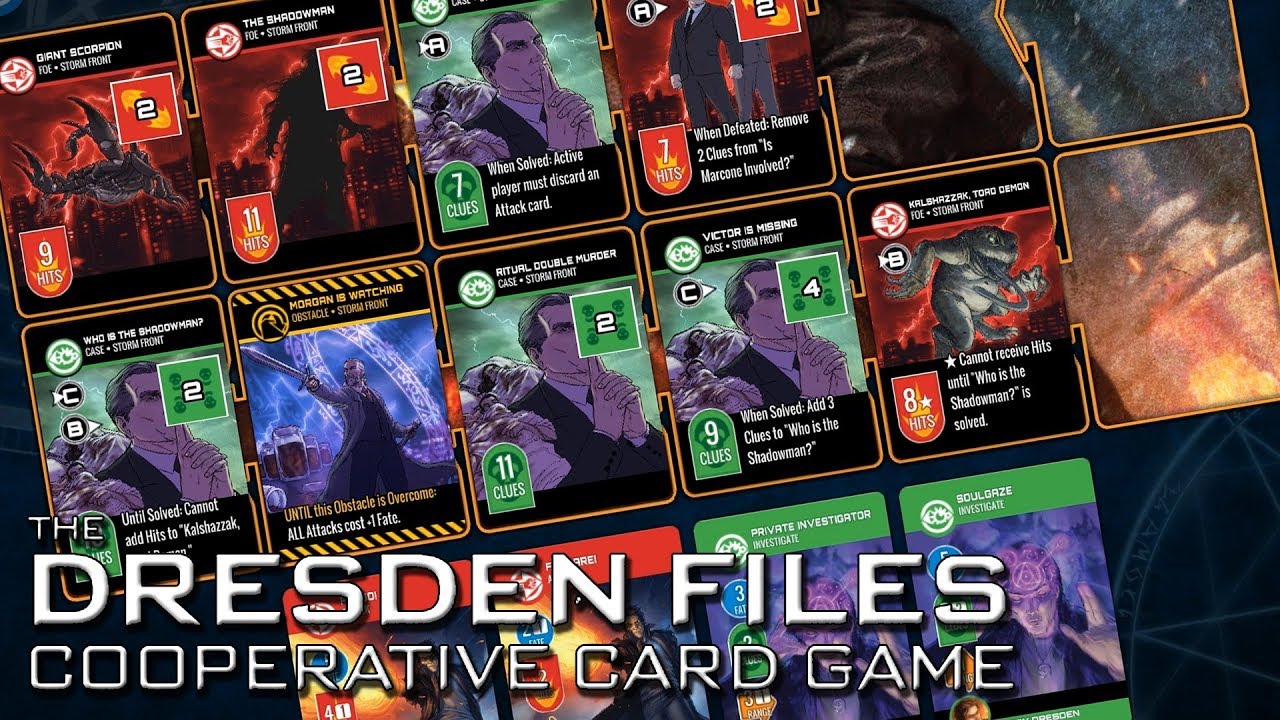 Dresden Files Cooperative Card Game - Let's Play / Gameplay / Preview