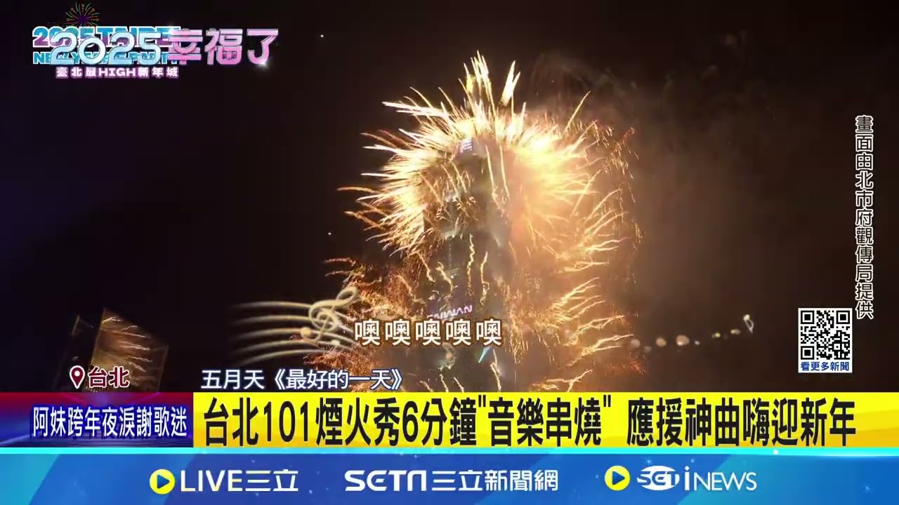 101跨年煙火秀綻放6分鐘! 重現棒球12強奪冠時刻 不只跨年煙火精彩! 101首獻光雕秀8位台灣英雄現身│記者 柯佩瑄 王承義│新聞一把抓20250101│三立新聞台
