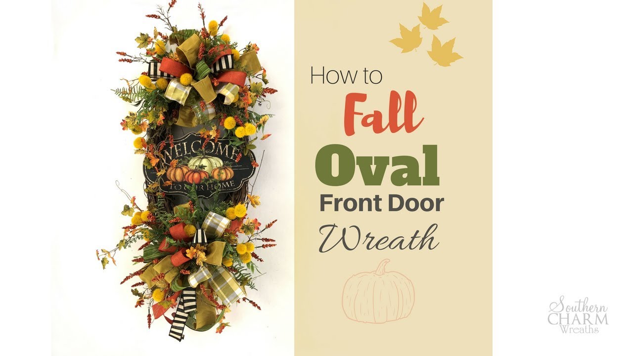 How To Fall Oval Wreath for Front Door | Easy Fall Wreath Tutorial