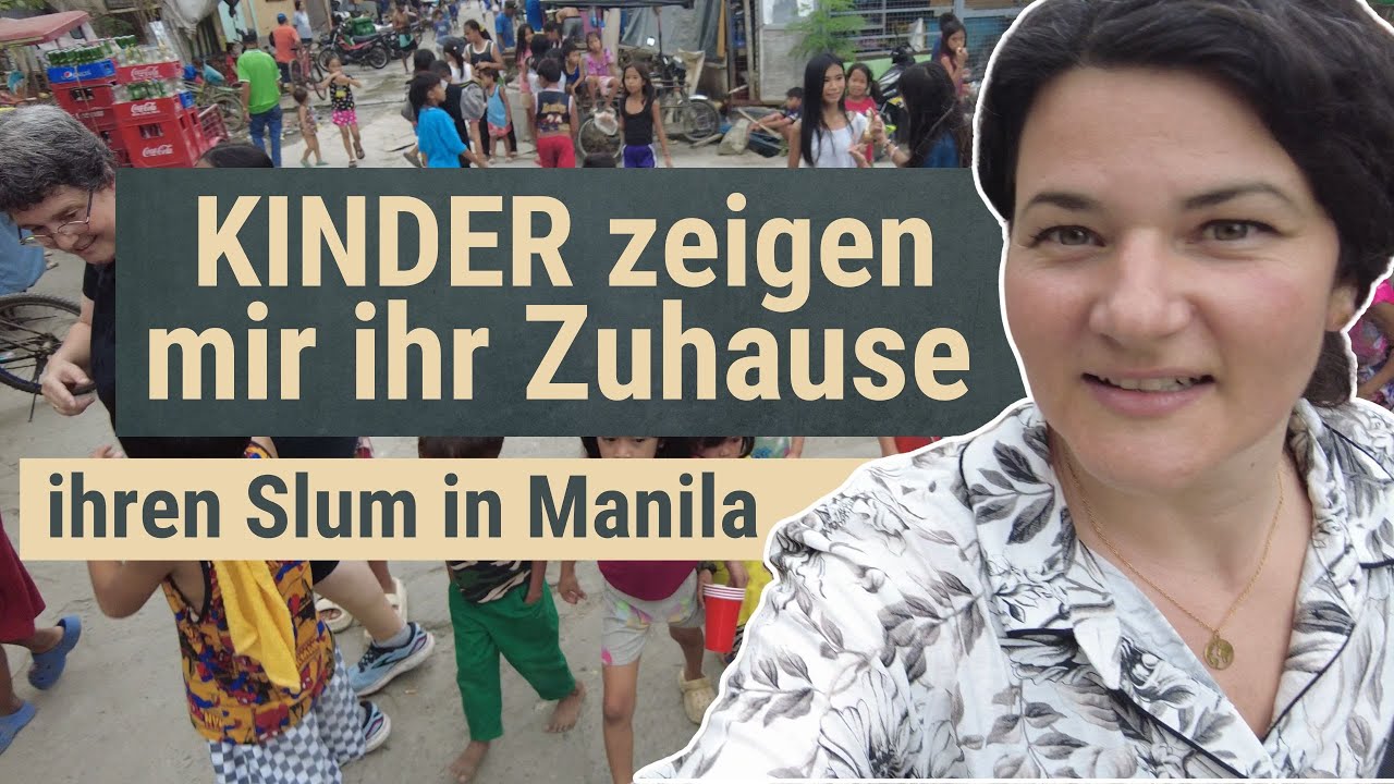Ich werde von Kindern durch ihren Slum geführt. Walkaround durch San Buena