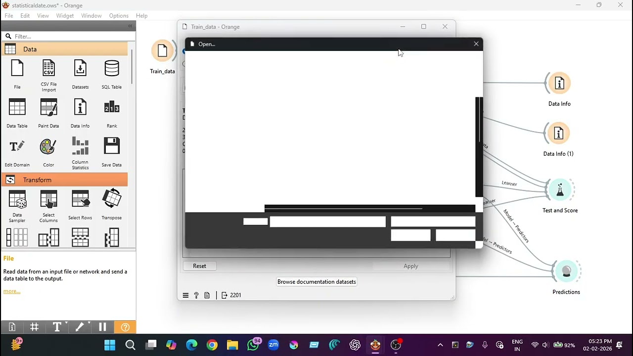 Testing Evaluation of an AI-Model! [Orange Data Mining Tool]