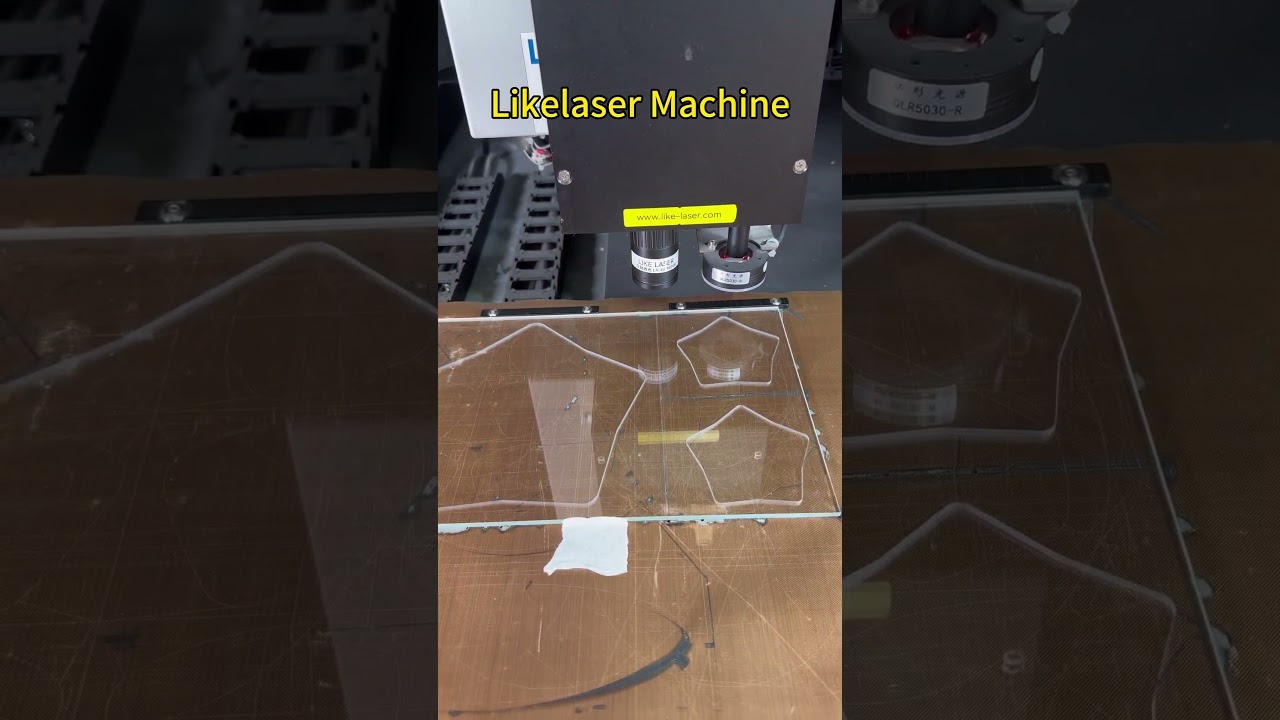 #laser #glass #cut Picosecond laser cuts glass. Fast cutting speed and smooth edge.