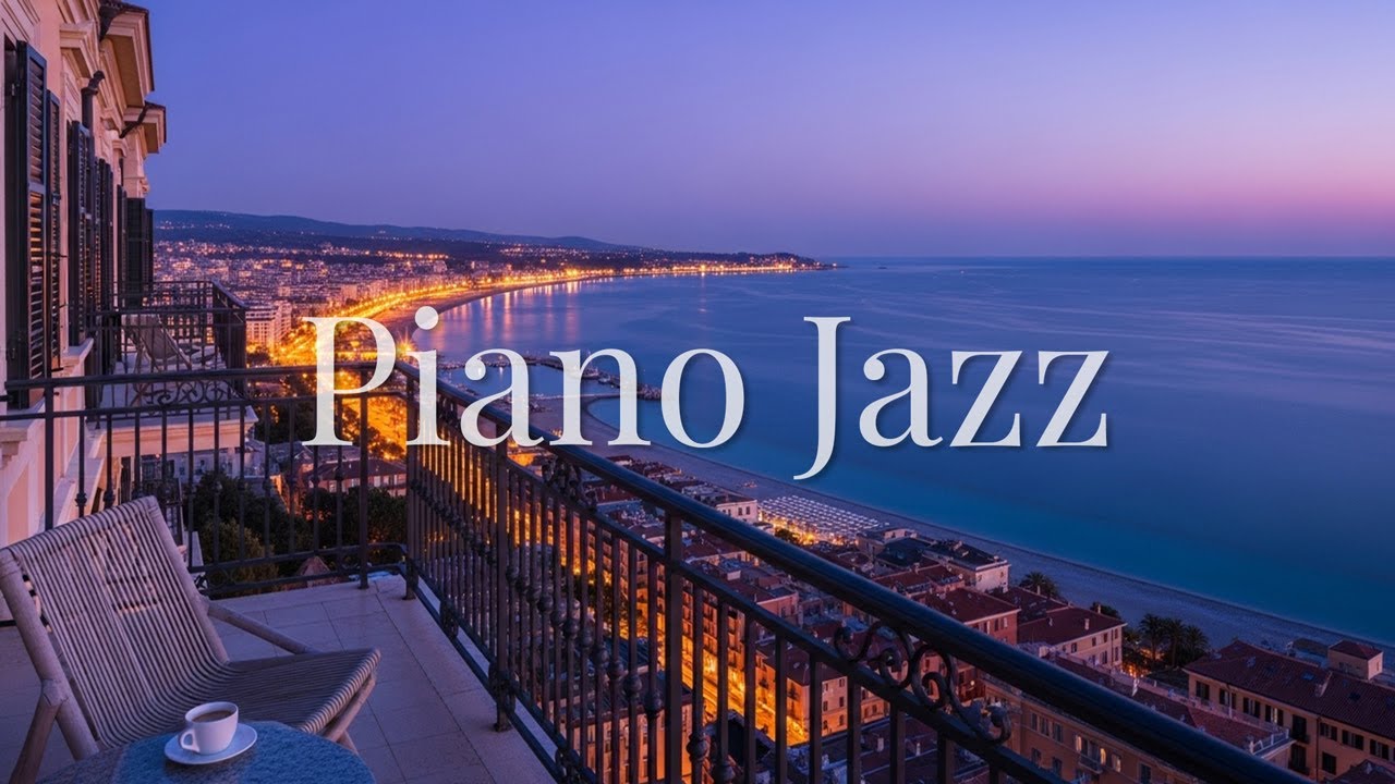 Balcony Jazz | Blue Hour Over the Mediterranean Coast with Smooth Jazz
