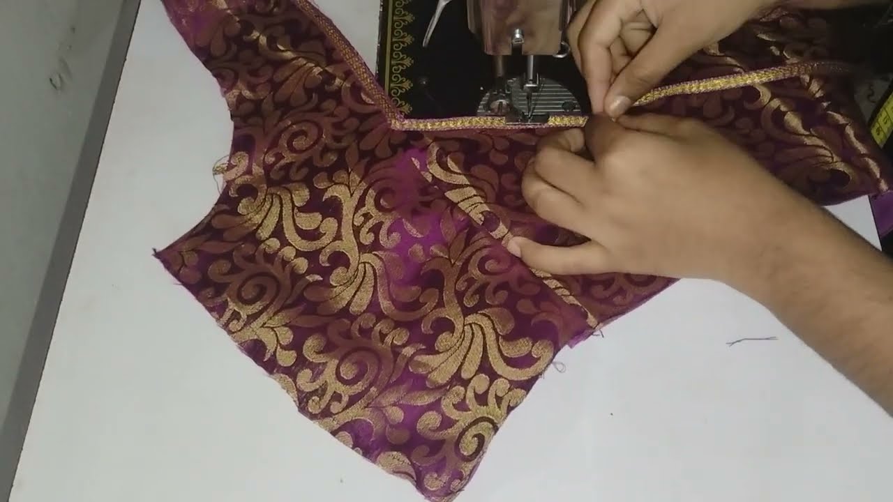 back neck Panchkoni gala cutting and stitching 