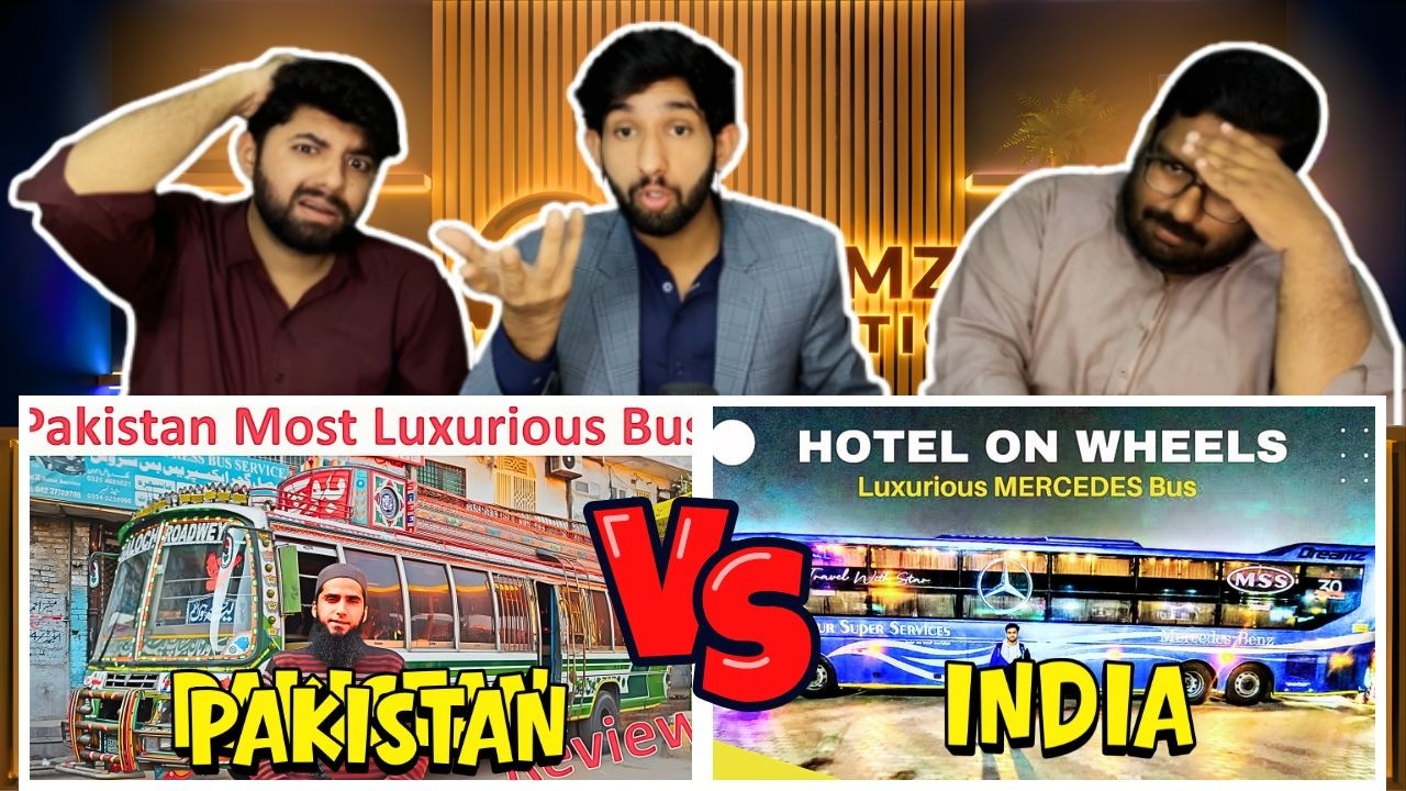 Pakistani reaction on India vs Pakistan Luxury Bus Comparison 🚌🔥