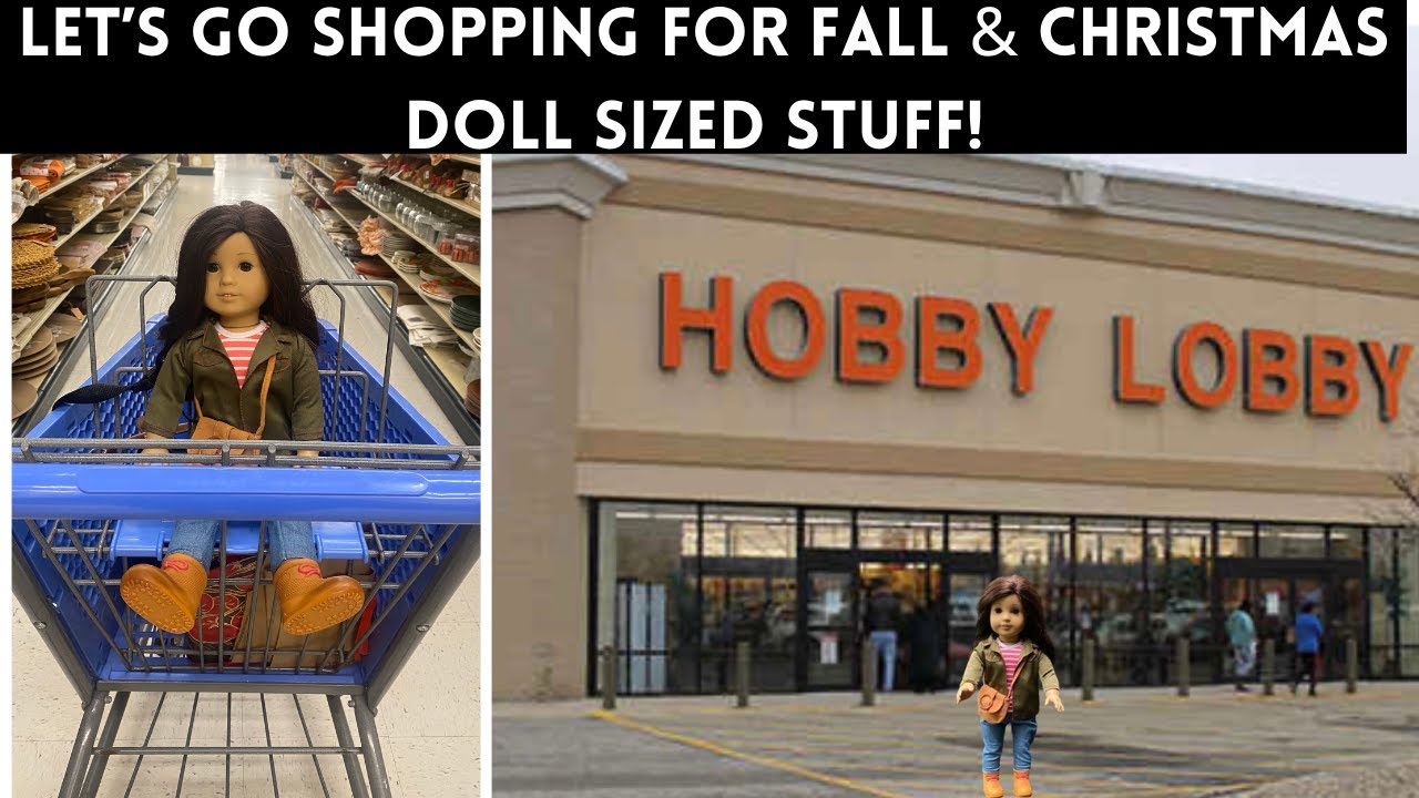 American Girl Doll Jess Goes Shopping at Hobby Lobby for Fall and Winter Dollhouse Items