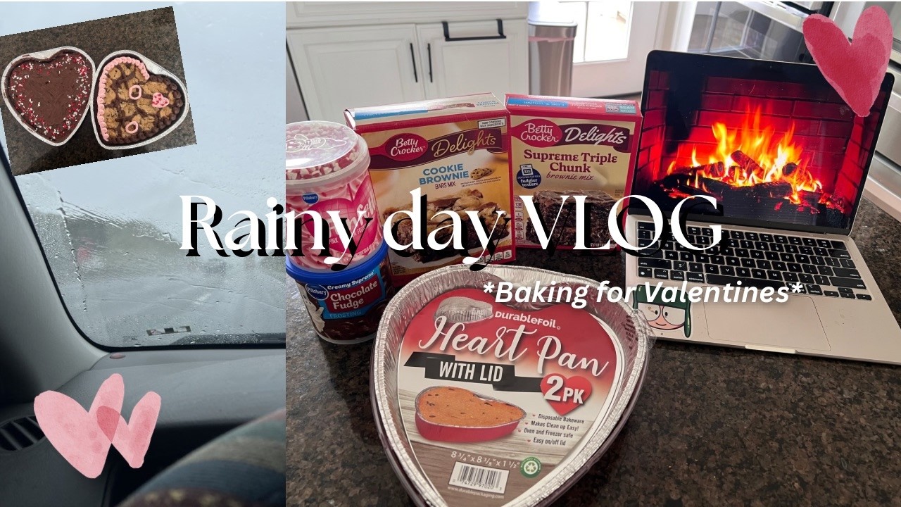 Rainy day VLOG + valentines dessert ᡣ𐭩