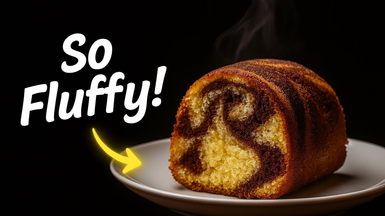 5 Minute Marble Cake! Mix everything and bake! So soft and fluffy 🦓 Marmorkuchen