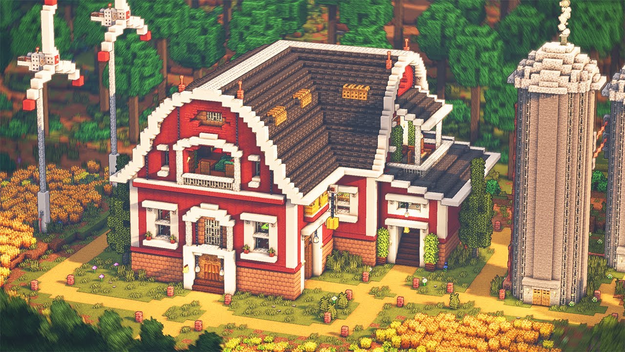 How to Build the Ultimate Farmhouse + Interior in Minecraft &bull; Tutorial