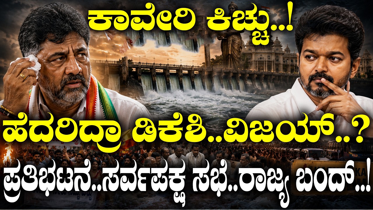ಕಾವೇರಿ ಕಿಚ್ಚು..! ಹೆದರಿದ್ರಾ ಡಿಕೆಶಿ..ವಿಜಯ್.? |Joseph Vijay | | Cauvery Water Issue | |TVK | Congress |