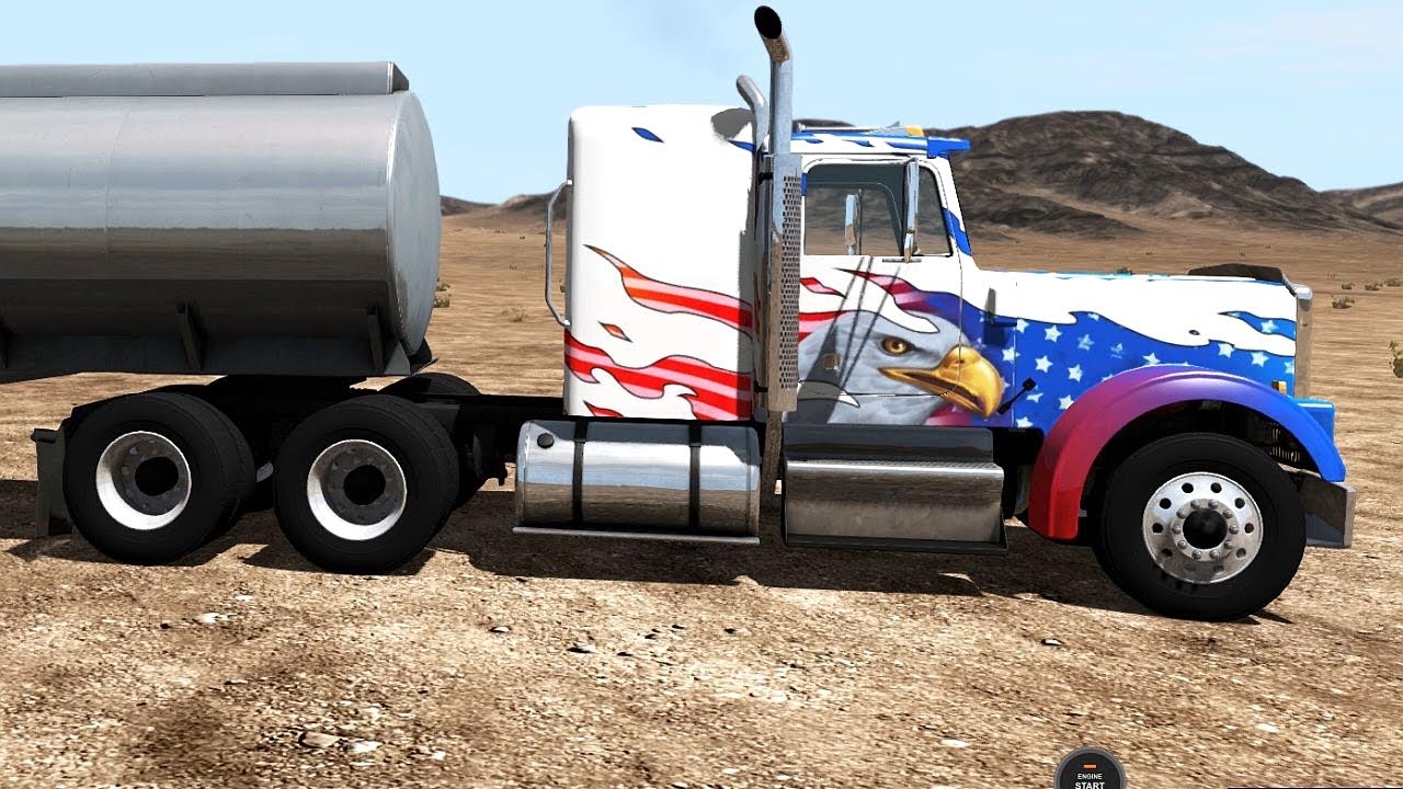 BeamNG Drive - Tanker Semi Truck Off Road on the Blackhills Map Part 3