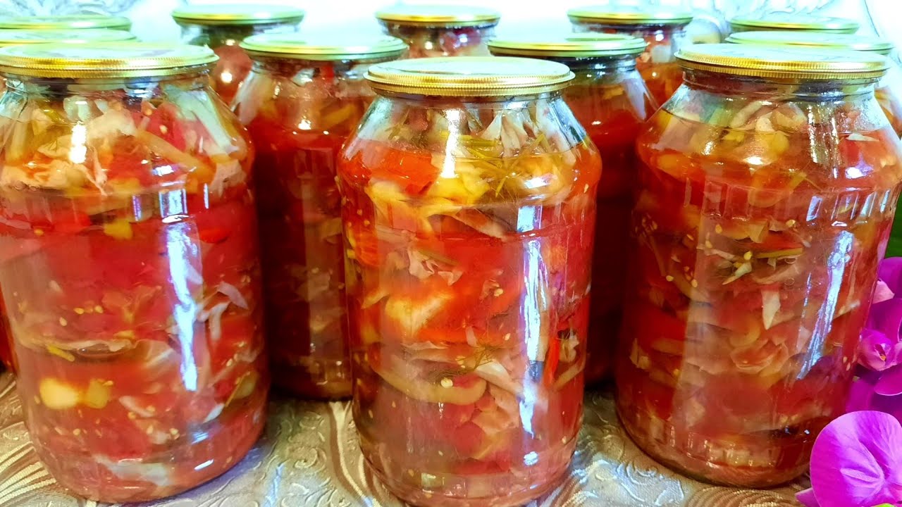 Узбекский салат на зиму:,, QISHGA TO'G'RAMA SALAT JUDA MAZZALI QOZON SHAKAROB.