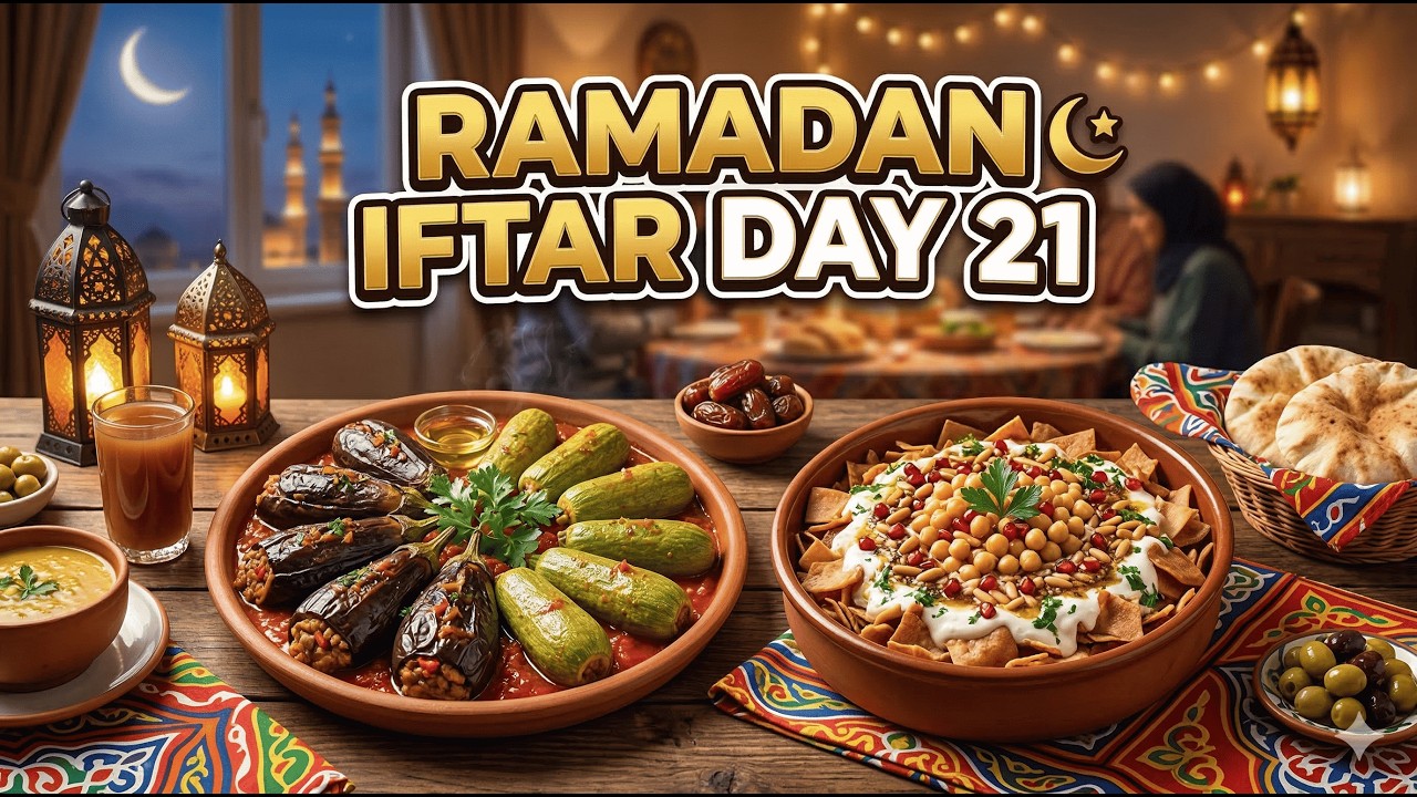 أفخم مائدة إفطار في العشر الأواخر 🥘 محشي وفتة شامية على أصولها.
