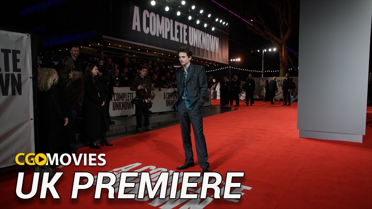 A Complete Unknown (2025) UK Premiere Interviews &ndash; Timoth&eacute;e Chalamet as Bob Dylan