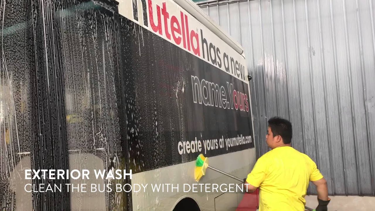 How do our buses take their 'shower'?