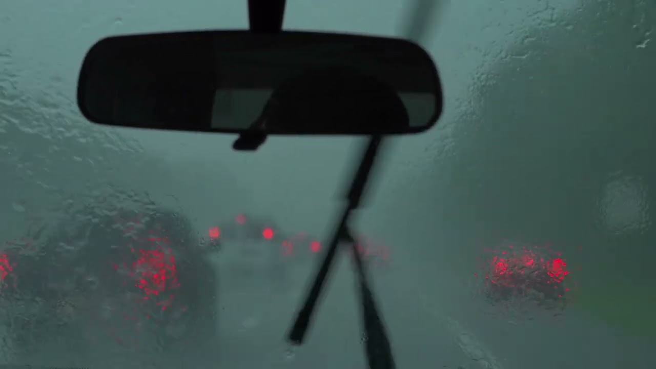3 Hours of Rain Relaxation, Driving in Heavy Rain, Sleep, Insomnia, Meditation, Study