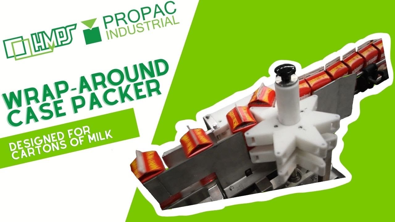 HMPS Wraparound Casepacker Packing Cartons of Milk