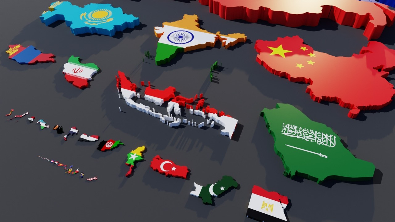 Asian Countries Size Comparison