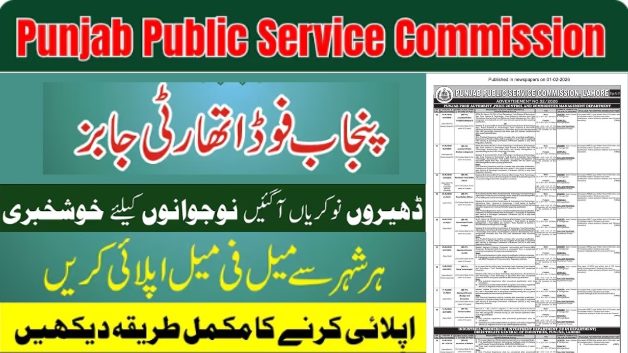 punjab food authority jobs 2026 || PPSC latest government jobs vacancies || how to apply online