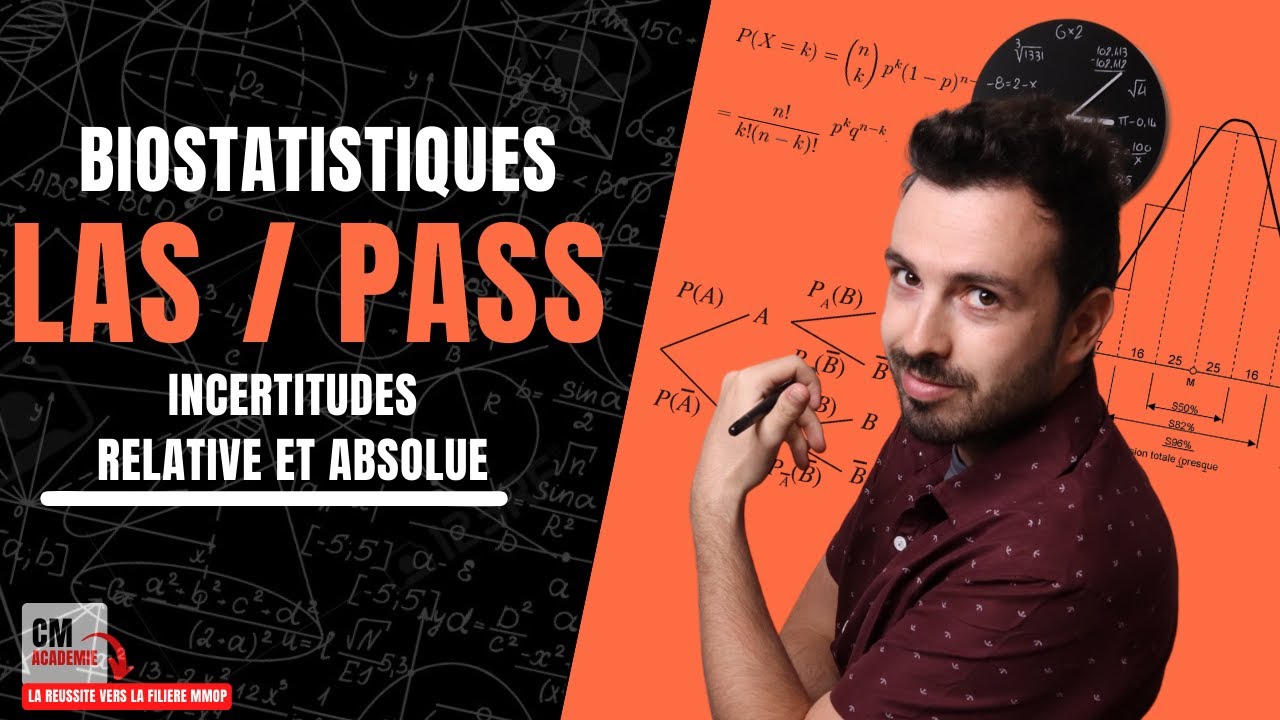 INCERTITUDES : ➗ Calcul de l'incertitude RELATIVE et ABSOLUE en biostatistiques.