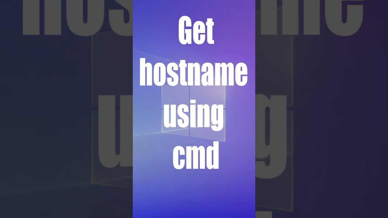 💻 CMD Trick: Get hostname using cmd. #cmd #cmdtricks #computer #pc