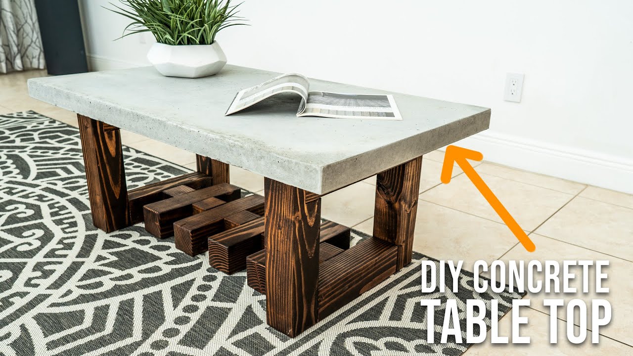 Make a Durable Concrete Coffee Table for Indoor or Outdoor Use!