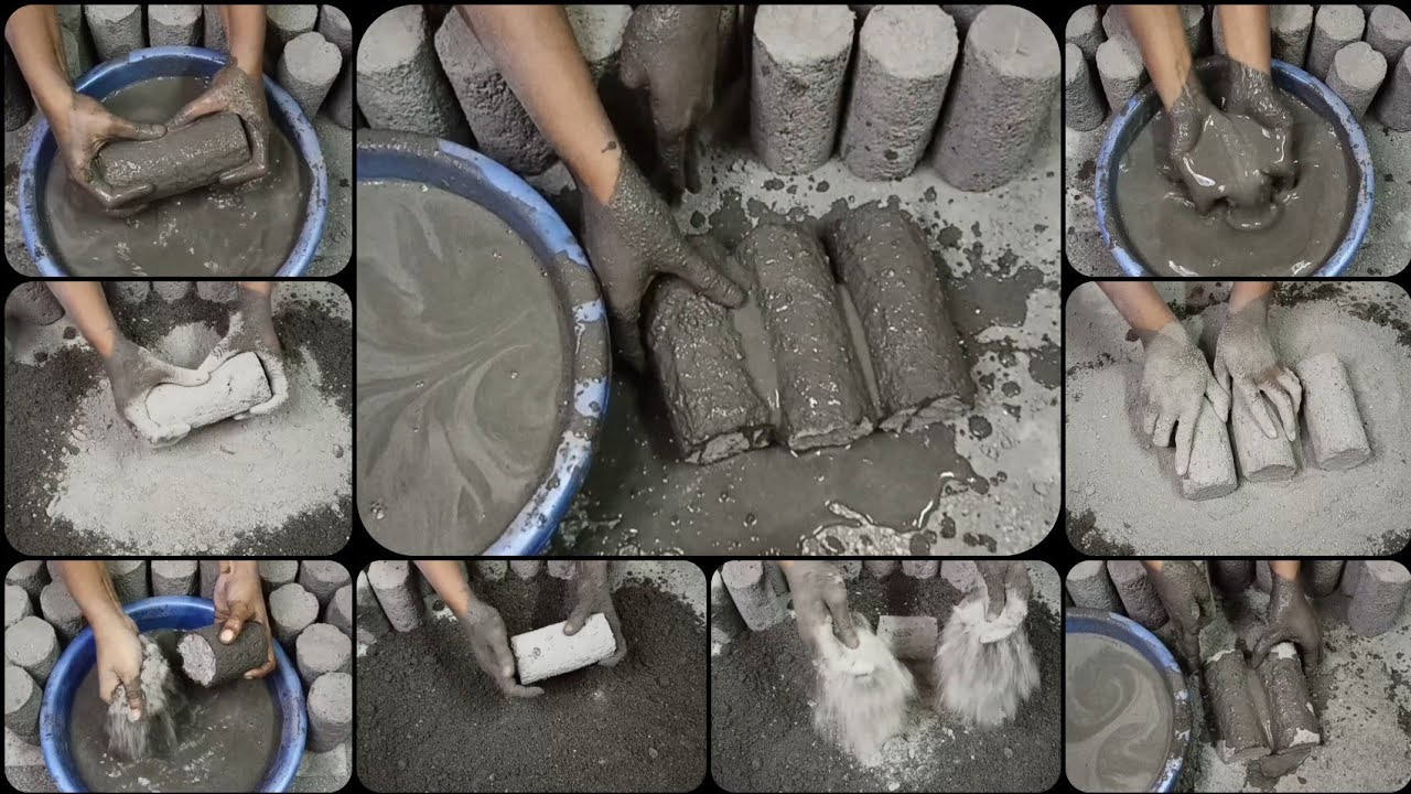 Crunchy Stoney Sandment💦Crumb.+Dipp.+Paste Covered Dry Crumb. on Floor+Paste & Paste Mixing ASMR