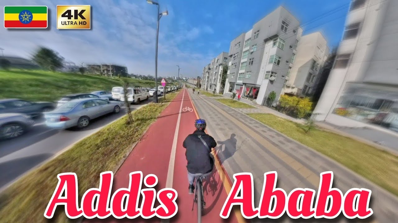 Bicycle drive at Addis's great bike lanes