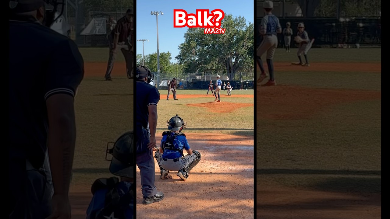 Balk?  Is this a balk, let me know! #Baseball #rules #Balk #LMK #MA2tv #Subscribe #TravelBall
