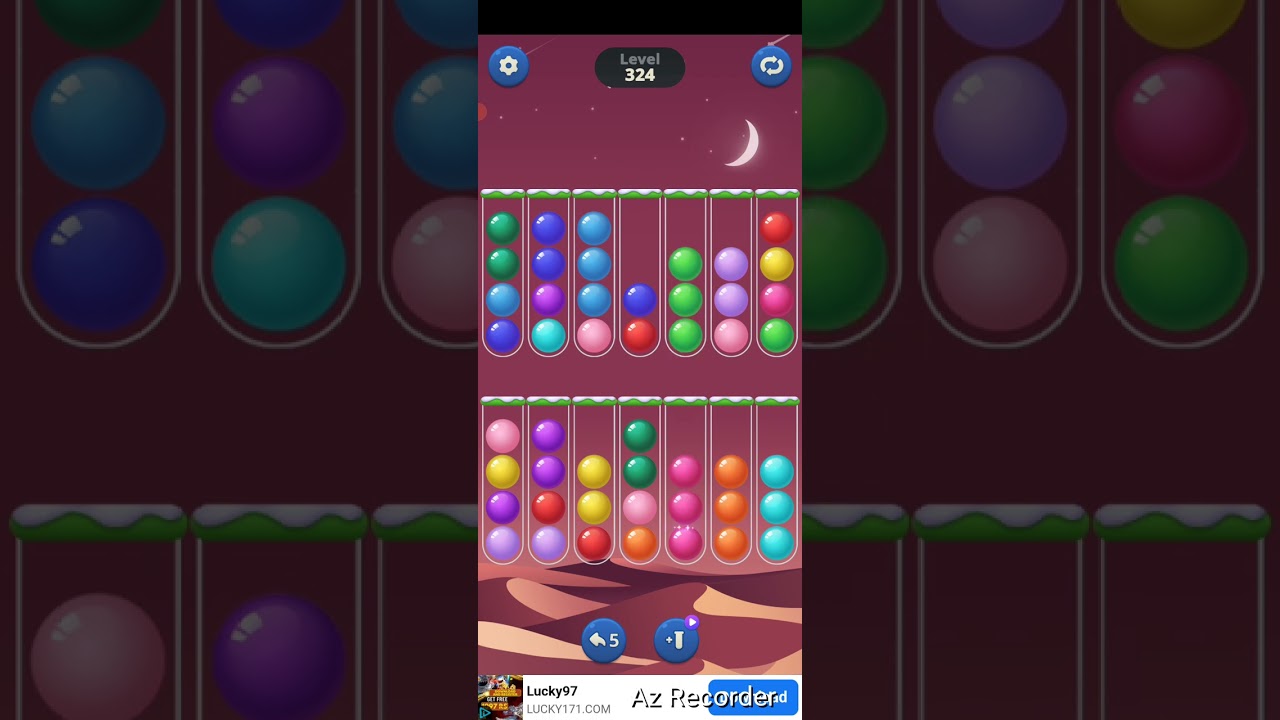 Game:Ball Sort iq Puzzle Level 324 Solution 🔥