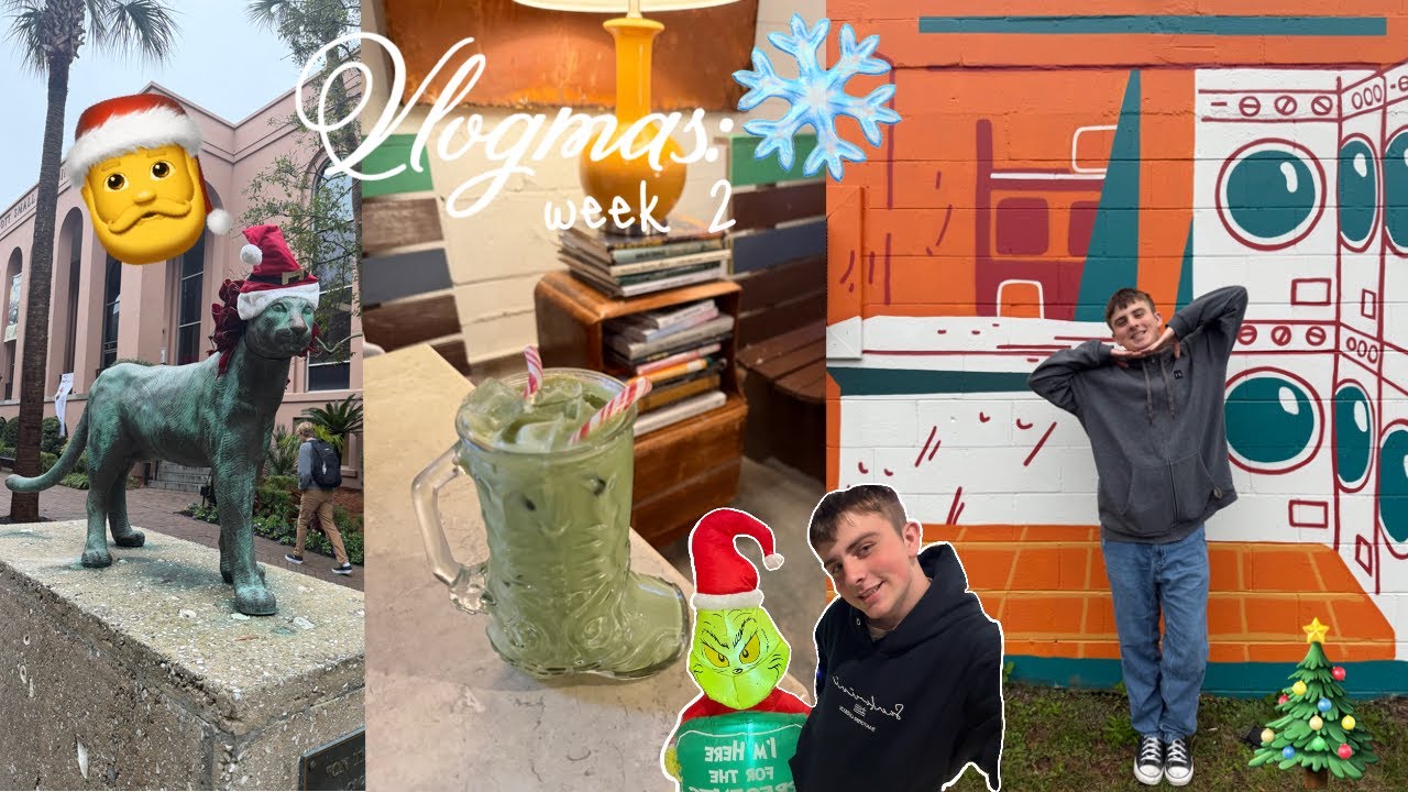 vlogmas week 2 | finals week, coffee, grinch meal + more JP