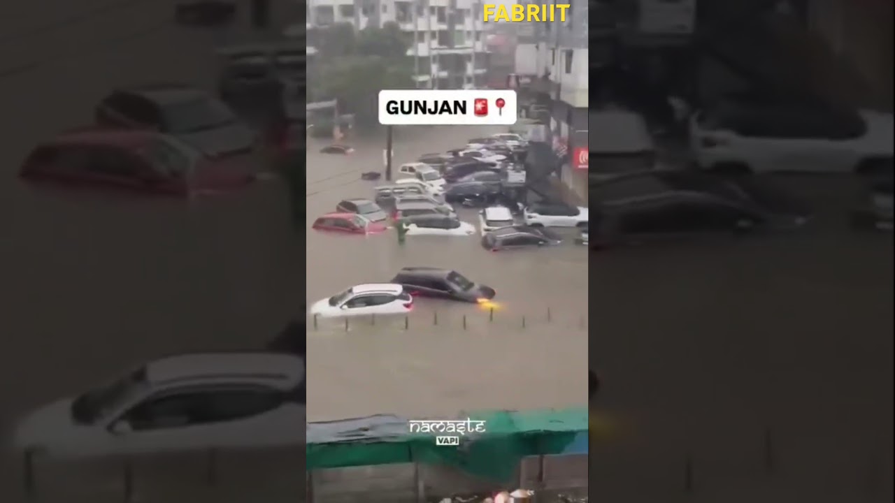 Vapi Gunjan Flood! Rain ! Vapi! Daman ! Gunjan #vapi #gujarat #viralshorts #trendingshorts #flood