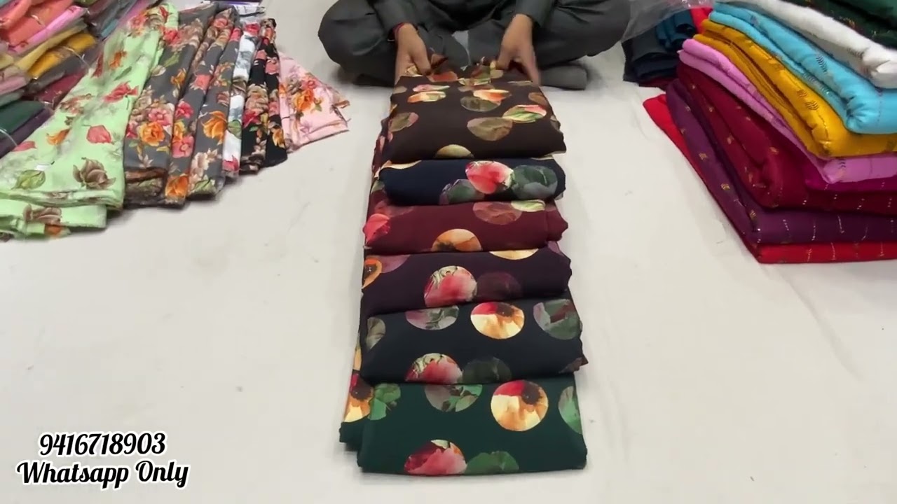 All Over Crape Silk Print Suit||Super Soft Finish||5 Mtr-All Over||