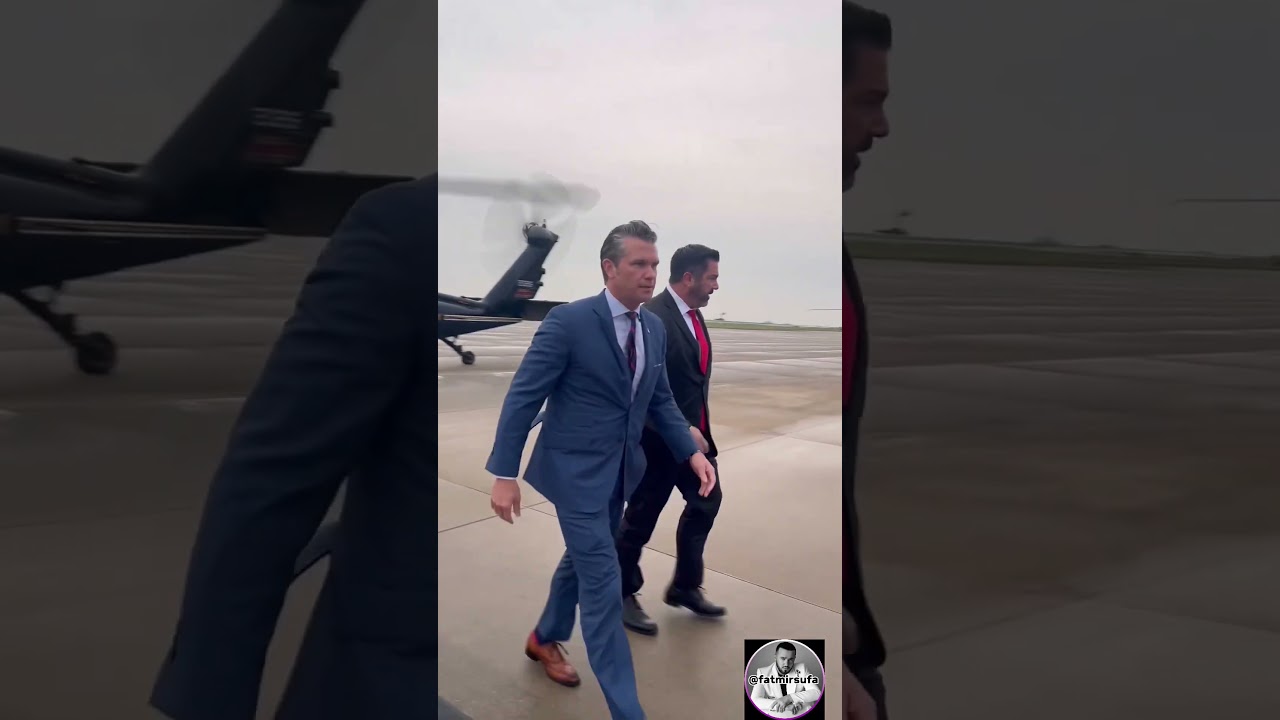 SecWar @PeteHegseth wheels down at Quantico for his historic speech to America's military leadership