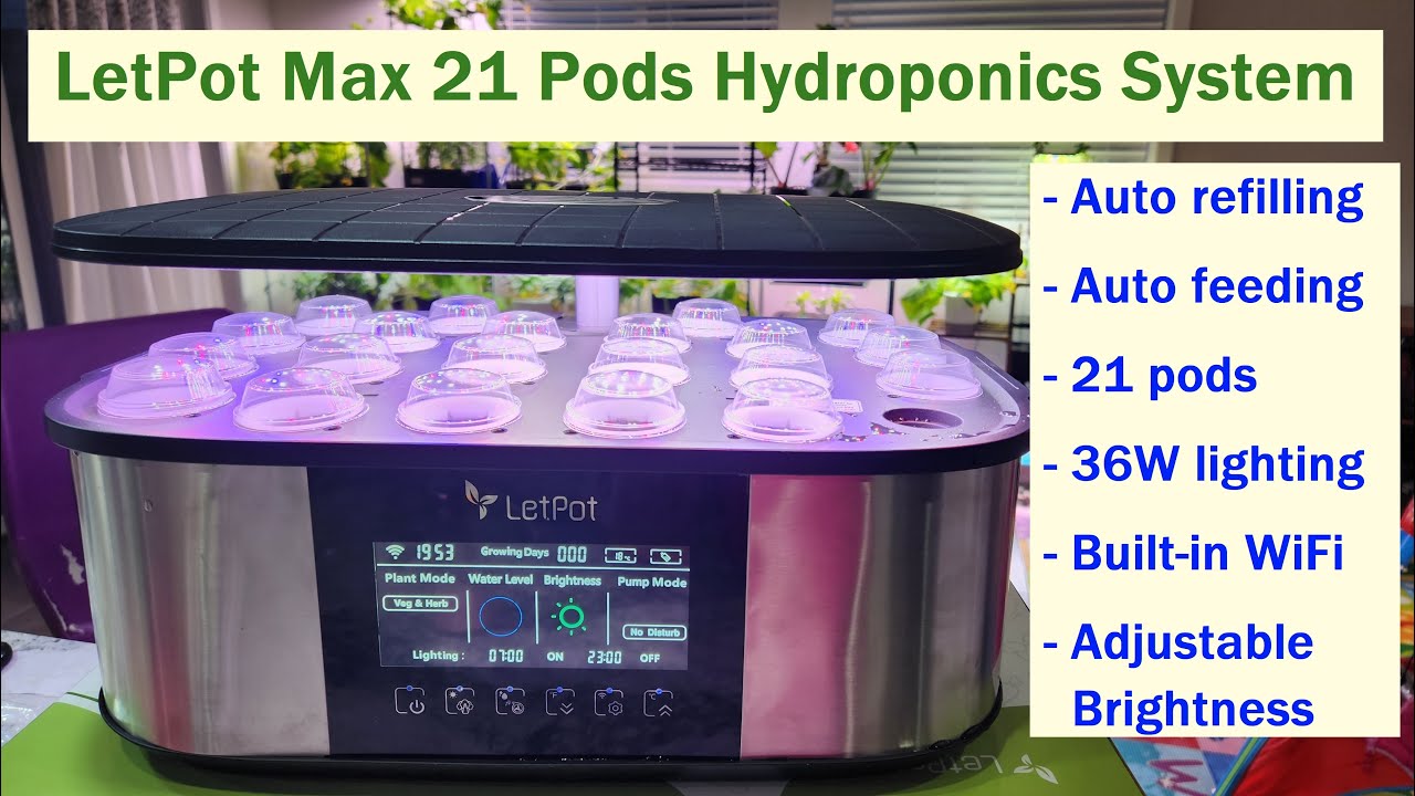 LetPot MAX 21 Pods Hydroponics System - Unboxing & Review (LPH-Max)
