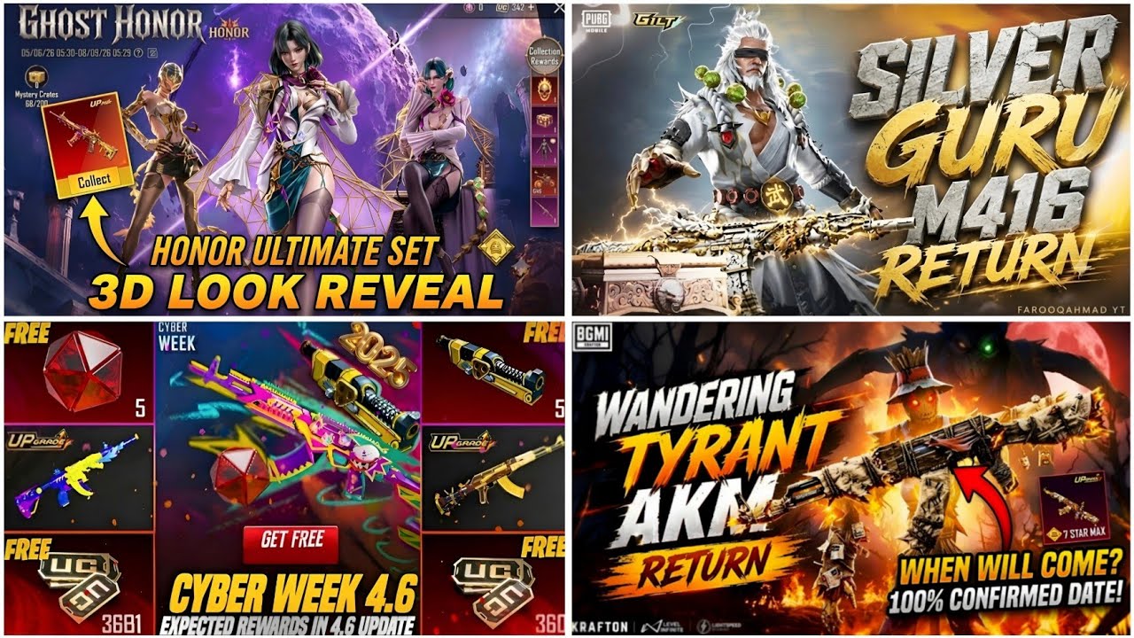 🔴NEXT ULTIMATE SET BGMI 4.6😍| NEXT HONOR SPIN BGMI 4.6🔥|RETURNING ULTIMATE SET😱|NEXT CYBER WEEK BGMI