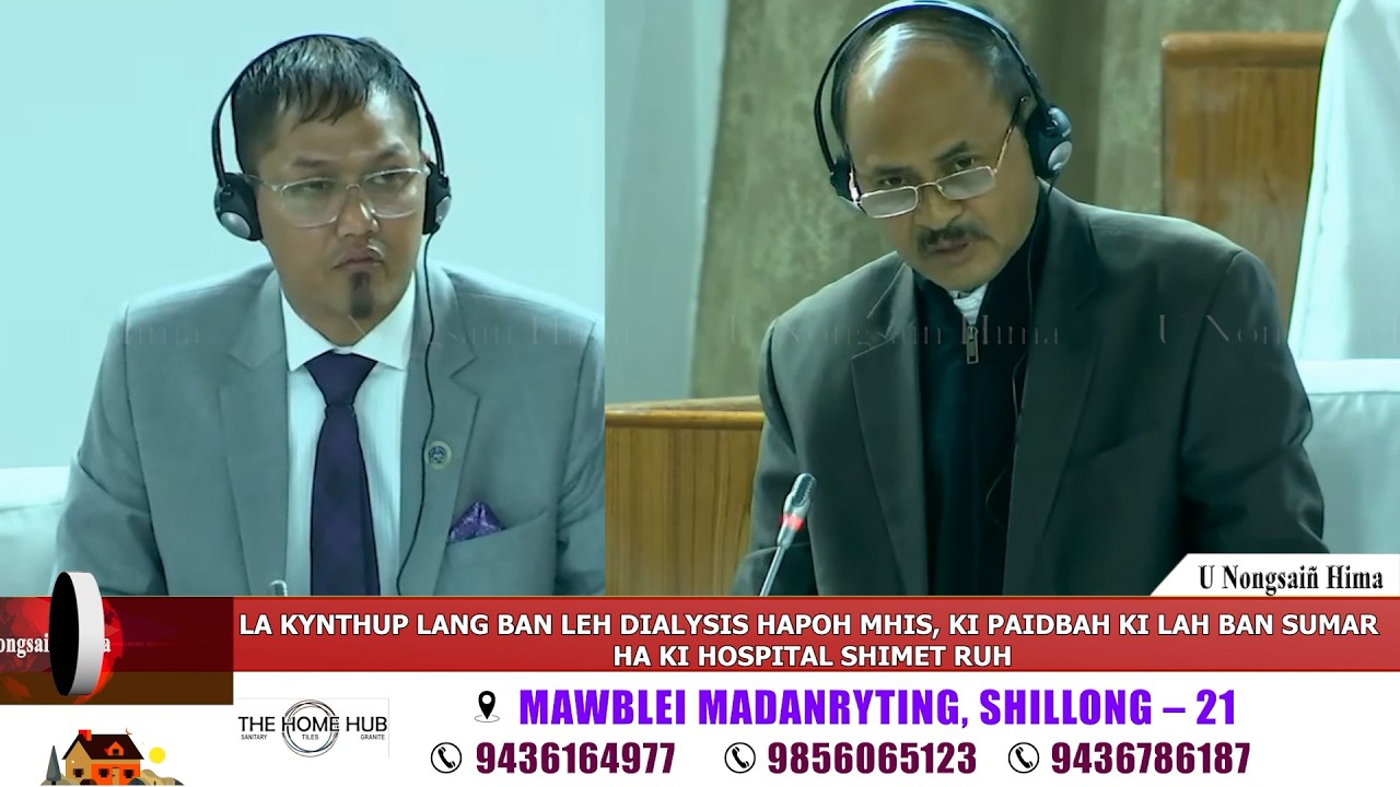 LA KYNTHUP LANG BAN LEH DIALYSIS HAPOH MHIS, KI PAIDBAH KI LAH BAN SUMAR HA KI HOSPITAL SHIMET RUH
