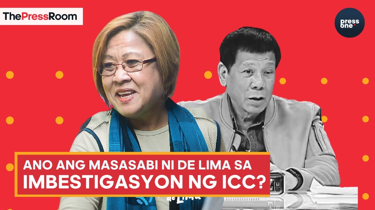 Ano ang masasabi ni De Lima sa Imbestigasyon ng ICC sa War on Drugs ni Duterte? | #PressOnePH