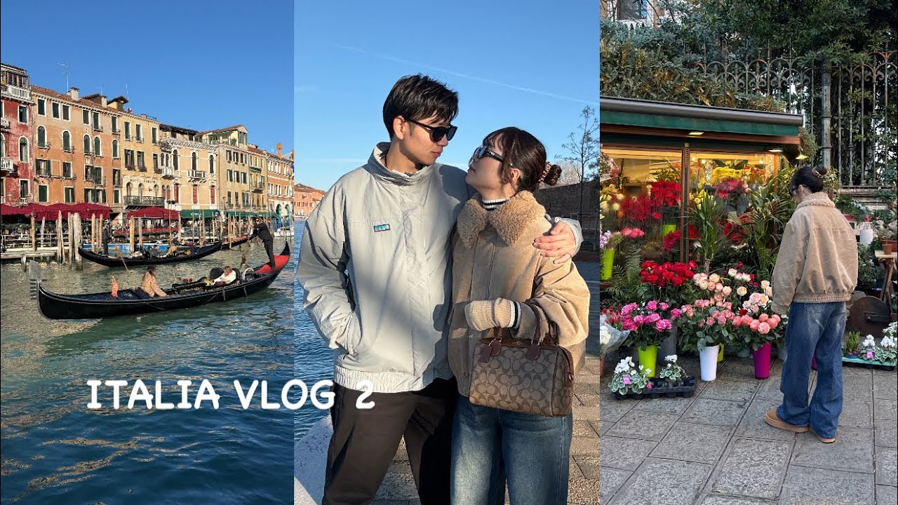 【ITALIA VLOG 🇮🇹】#2 ヴェネツィアで念願のゴンドラ★★異世界すぎてまた乗りたい♩
