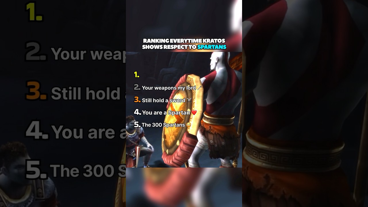 Ranking Everytime Kratos Shows Respects To Spartans #godofwar #kratos #godofwarragnarok #ragnarok