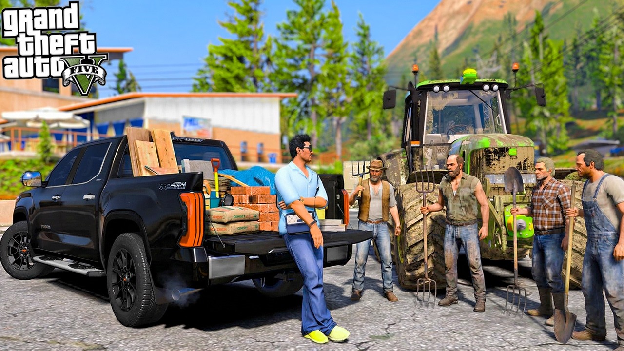 ОТЕЦ И СЫН В GTA 5 - У МОЕГО ОТЦА УГНАЛИ ТРАКТОР! РАЗБОРКИ С ДЕРЕВЕНСКИМИ ПАЦАНАМИ! 🌊ВОТЕР