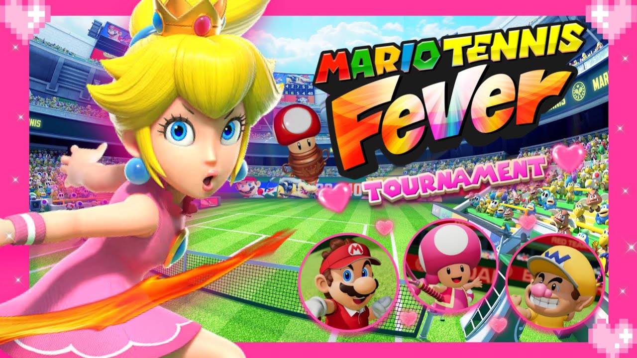 💗 Mario Tennis Fever (Mushroom Cup Tournament) Peach Gameplay 💗